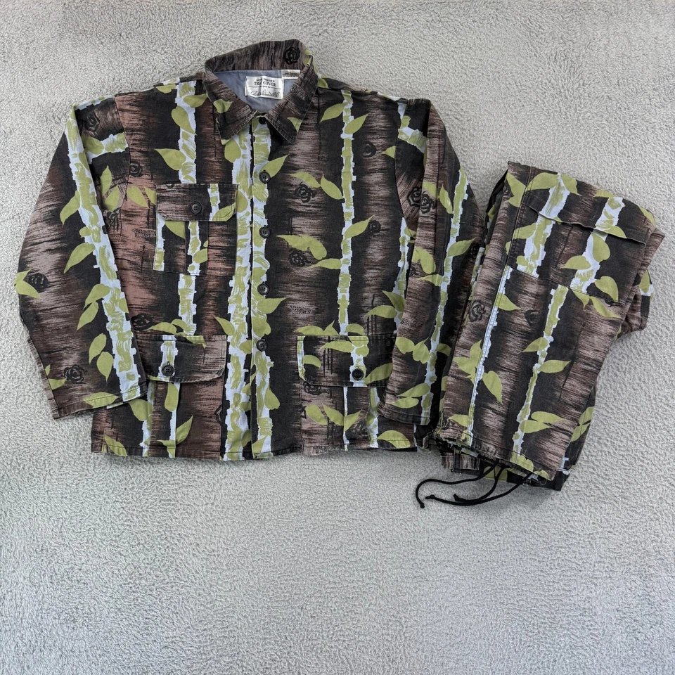 Vintage Gametracker Tree Cover Set Mens L Camouflage Hunting Outdoor Button 80s - Image 1 of 4