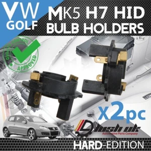 2X GOLF MK5 SOPORTE BOMBILLA LÁMPARAS OCULTAS ADAPTADORES CONECTOR ACCESORIO FARO H5 - Imagen 1 de 3