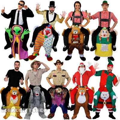 ADULTS PICK ME UP RIDE ON PIGGY BACK COSTUME CHRISTMAS FANCY DRESS FUNNY NOVELTY - Image 1 of 4