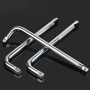 L Shape Curved Rod Wrench 1/4" 3/8" 1/2" Drive Hex Socket Home Repair Tools - Picture 1 of 6