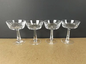 4 Galway Crystal Connemara Champagne Sherbet Glasses Cut Panels  - Picture 1 of 2