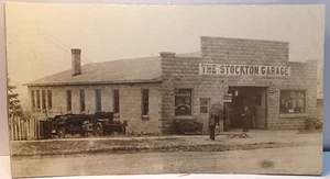 1900's Cabinet Card Photo Stockton Ford Auto Garage Gas Station RRP 301 - Picture 1 of 9