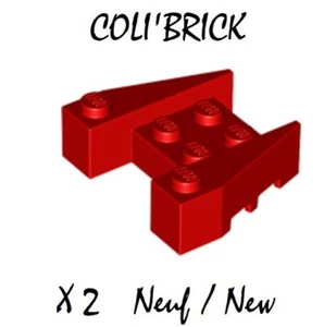 Lego 50373 - 2x Brique / Wedge 3x4 with stud notches - Rouge / Red - NEUF - Picture 1 of 1
