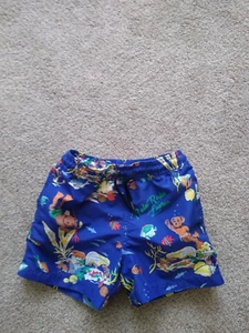 Polo Ralph Lauren TRAVELER SCUBA BEAR SWIM TRUNKS SIZE 4-4T GOOD - Picture 1 of 3