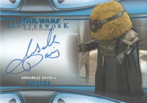 2021 Star Wars Masterwork Autographs Blue Foil #MWAADA A. Davis as Thromba 76/99