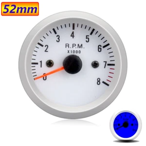 52mm tachometer 8000RPM Tachometer Tach Gauge For car motorcycle Blue LED light - Picture 1 of 12