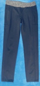 Old Navy Active L/G 10-12 Regular /Standart Girls Leggings Pockets Black/Gray  - Picture 1 of 8