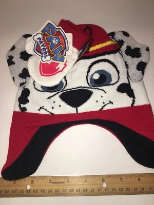 Nickelodeon Paw Patrol Niño Pequeño 2 Piezas Clima Frío Sombrero y Mitones Invierno, Nuevo, Rojo Foto 1 de 4