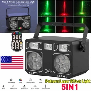 5in1 Pattern Projector Laser Wash Light DMX RGBW LED Strobe Stage Lighting DJ US - Picture 1 of 10