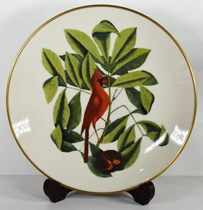 10" NEW Porcelain Plate Gorham Cardinal Red Bird Catesby Collection Americana - Picture 1 of 6