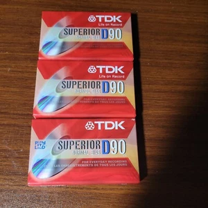 3 New Sealed 1985 TDK D90 Vintage Blank Audio Cassette Tape Type 1 made in Japan - Picture 1 of 5
