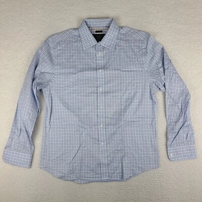 Camisa Jos A Bank Hombre Grande Azul Marrón Cuadros Ajuste A Medida Reserva Vestido Abotonado Foto 1 de 4