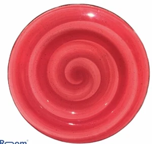 Hausenware Swirl Twist Red 8 3/4" Salad Plate Replacement - Picture 1 of 2