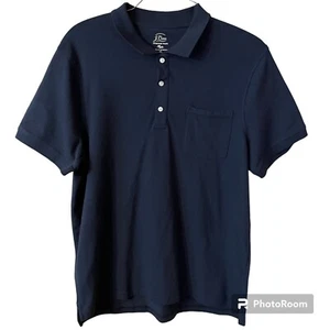 J. Polo girocollo in piqué elasticizzato uomo XL blu navy manica corta casual - Foto 1 di 11