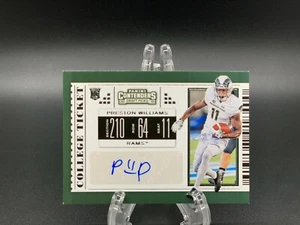 2019 PANINI CONTENDERS DRAFT PICKS #294 PRESTON WILLIAMS AUTOGRAPHED ROOKIE CARD - Picture 1 of 2