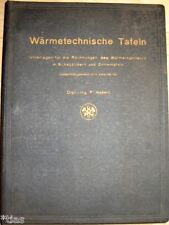 Habert Wärmetechnische Tafeln 1935 Wärmeingenieur Wärme Energie Wasser