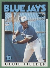 1986 Topps Cecil Fielder ROOKIE #386 Toronto Blue Jays Detroit Tigers