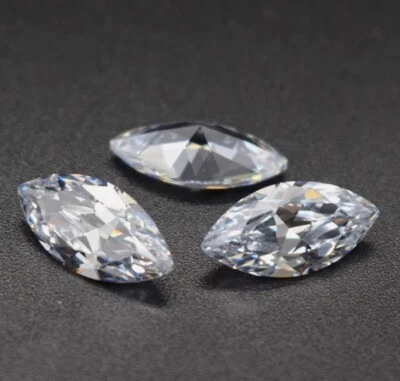 3 Pcs Lot CVD Diamond 0.09 Ct Lab-Grown Marquise IF Clarity 1.5 x 3 mm Certified - Image 1 of 4