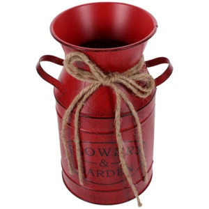 Retro Milk Jug Decoration Vintage Flower Pot Style Vase Rustic Farmhouse - Picture 1 of 12