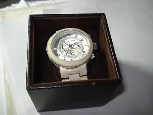 MK8108 GORGEOUS LADIES MICHAEL KORS HIGH END 3 DIALS MILITARY WATCH CHRONOGRAPH - Picture 1 of 5
