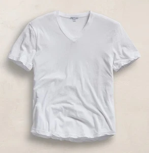 Jersey James Perse Transparente Cuello en V Talla 3-L Blanco - Imagen 1 de 5