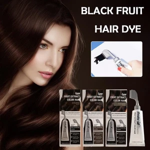 1 pcs Fruit Hair Dye Cream Plant Extract Hair Dye Essence |us~ with Comb Y0D7 - Picture 1 of 14