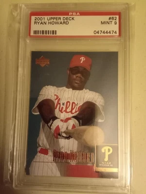 Бейсбольная карточка 2001 Upper Deck Ryan Howard No62 оценка PSA 9 как новая дебютант - Изображение 1 из 2