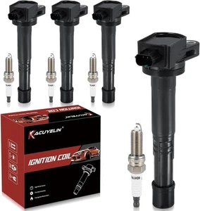 Paquete de bobinas de encendido UF602 y bujías de iridio compatibles con Honda Accord - Imagen 1 de 7