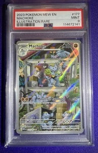 2023 Pokemon Mew EN Illustration Rare #177 Machoke PSA 9 MINT - Picture 1 of 2