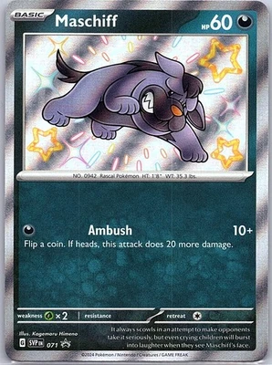 Maschiff SVP 071 SV: Scarlet & Violet Promo Cards - Pokemon Card - NM - Image 1 of 2