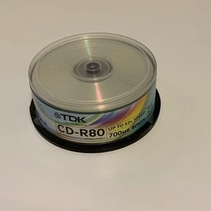 Pack Of 25 TDK CD-R80 Cd Recordable 700mb 80mins Blank CDs - Afbeelding 1 van 7