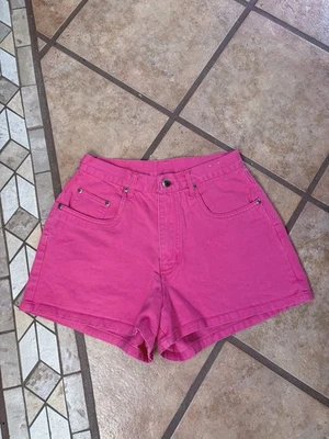 Carolina Blues 热粉色高腰复古短裤, 沙滩装 — 第 1/4 张图片