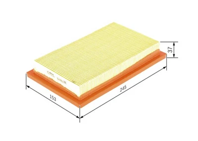 BOSCH Luftfilter PIAGGIO FIAT 1,3 1,2 263703 2637030000 71736131 7688774 - Bild 1 von 4