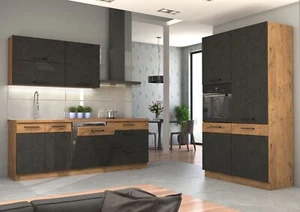 Küche VIGO Matera Grau Lancelot 220 + 120 cm Küchenzeile Küchenblock Einbauküche - Bild 1 von 9