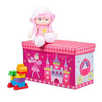 2er Set Disney Minnie Mouse Canvas Spielzeugkiste Aufbewahrungsbox Kinderzimmer