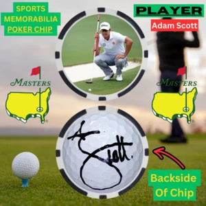2013 Masters Winner Adam Scott Poker Chip With Signature - Picture 1 of 2
