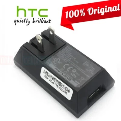 NEW Original HTC TCP300 Wall Charger Adapter w/Folding Prongs for mobile devices - Image 1 of 4