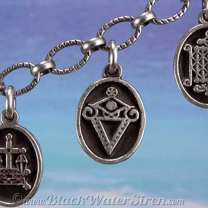 VOODOO - PETITE MEDAL - LaSIRENE Veve SMALL Charm 925 Sterling Silber - Bild 1 von 4