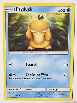 Psyduck 40/236 LP / VLP - Cosmic Eclipse Pokemon Card $2 Combined Shipping