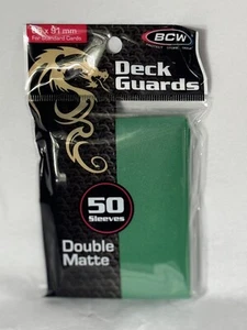 50 BCW Matte Double GREEN MTG Deck Guards CCG MTG Pokémon Gaming Card Sleeves - Picture 1 of 2