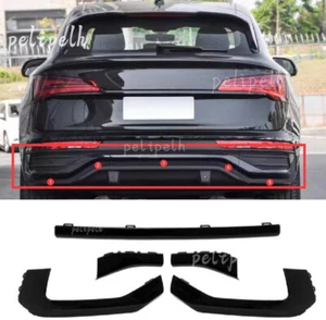 5Pcs ABS Black Rear Bumper Trim Strip Replace For Audi Q5 Sportback 2021-2024 - Picture 1 of 9