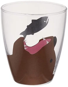 SANART Funny Tableware "Eating Bear" Glass Tumbler 265ml Clear SAN2768-3 - Picture 1 of 2