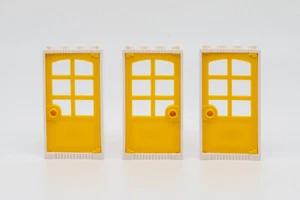 Lot Of Three Max Build More 1x4x6 White Frame & Yellow Door 6 Windows - Picture 1 of 2