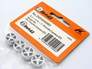 Kyosho DSlot43 DSP3030401 Porsche Carrera GT Complete Front & Rear Slot Wheels ! - Picture 1 of 4