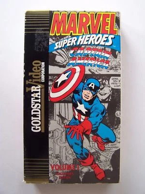 Marvel Super Heroes - Captain America Vol 1 RARE Goldstar Video release 1991 VHS - Image 1 of 2
