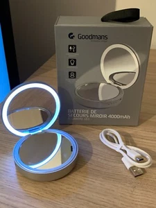 Batterie de secours miroir avec lumière Led Goodmans parfait état - Photo 1 sur 6