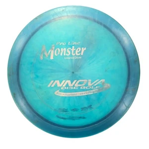 DISC GOLF INNOVA PRO MONSTER DISTANCE DRIVER 175g BLUE W/ WHITE FOIL USED - Picture 1 of 3