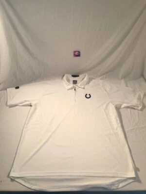 Indianapolis Colts Polo Para Hombre XL Blanco Manga Corta NFL Polo Camisa Reebok Foto 1 de 4