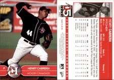 Henry Cabrera 2007 MultiAd Hickory Crawdads #11 Card *AutographDen*