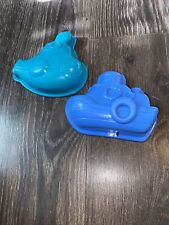2007 Little Tikes Sand Molds Lot Of 2 Submarine And Yacht / Boat 